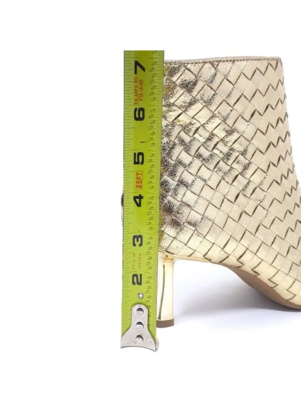INC International Concepts Ankle Boots Raisiep Gold Woven Size 6.5 M - Picture 10 of 12